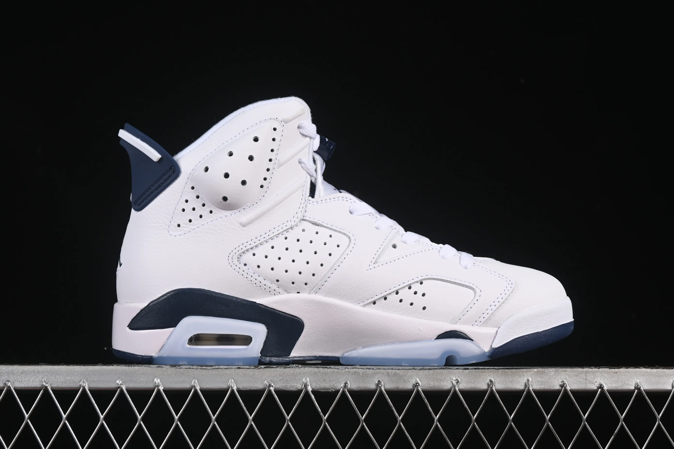 All categories Air Jordan Jordan series basketball shoes Air Jordan 6 F version Air Jordan 6 Retro "Midnight Navy" AJ6 Joe 6 white sea blue CT8529-141